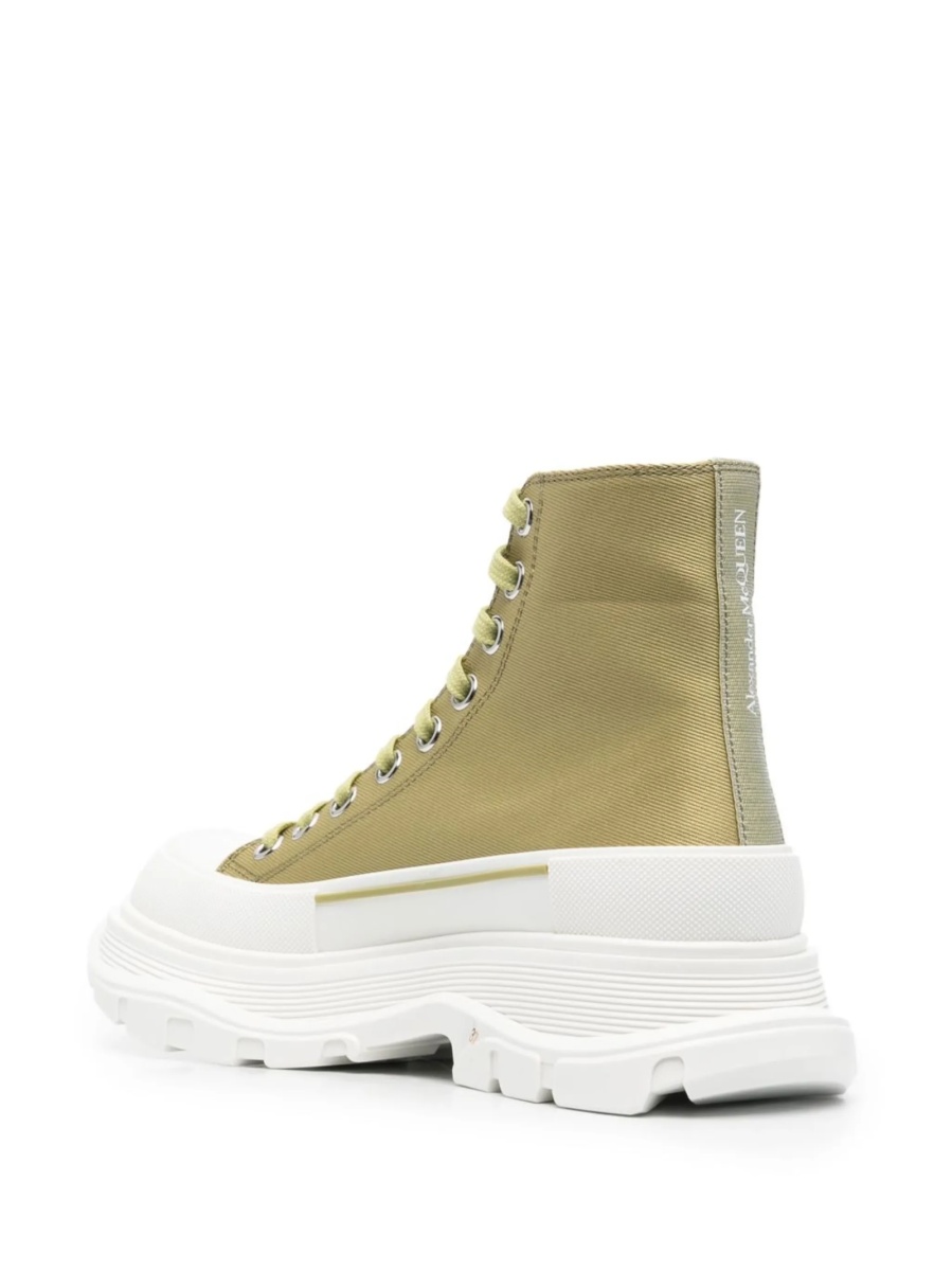 Sneakers Alexander McQueen verzi din material textil - Img 3
