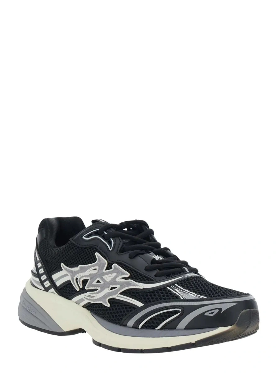 Sneakers AMIRI negri din piele si textil - Img 2