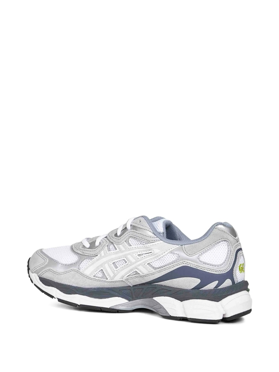 Sneakers ASICS albi din material textil si piele - Img 3