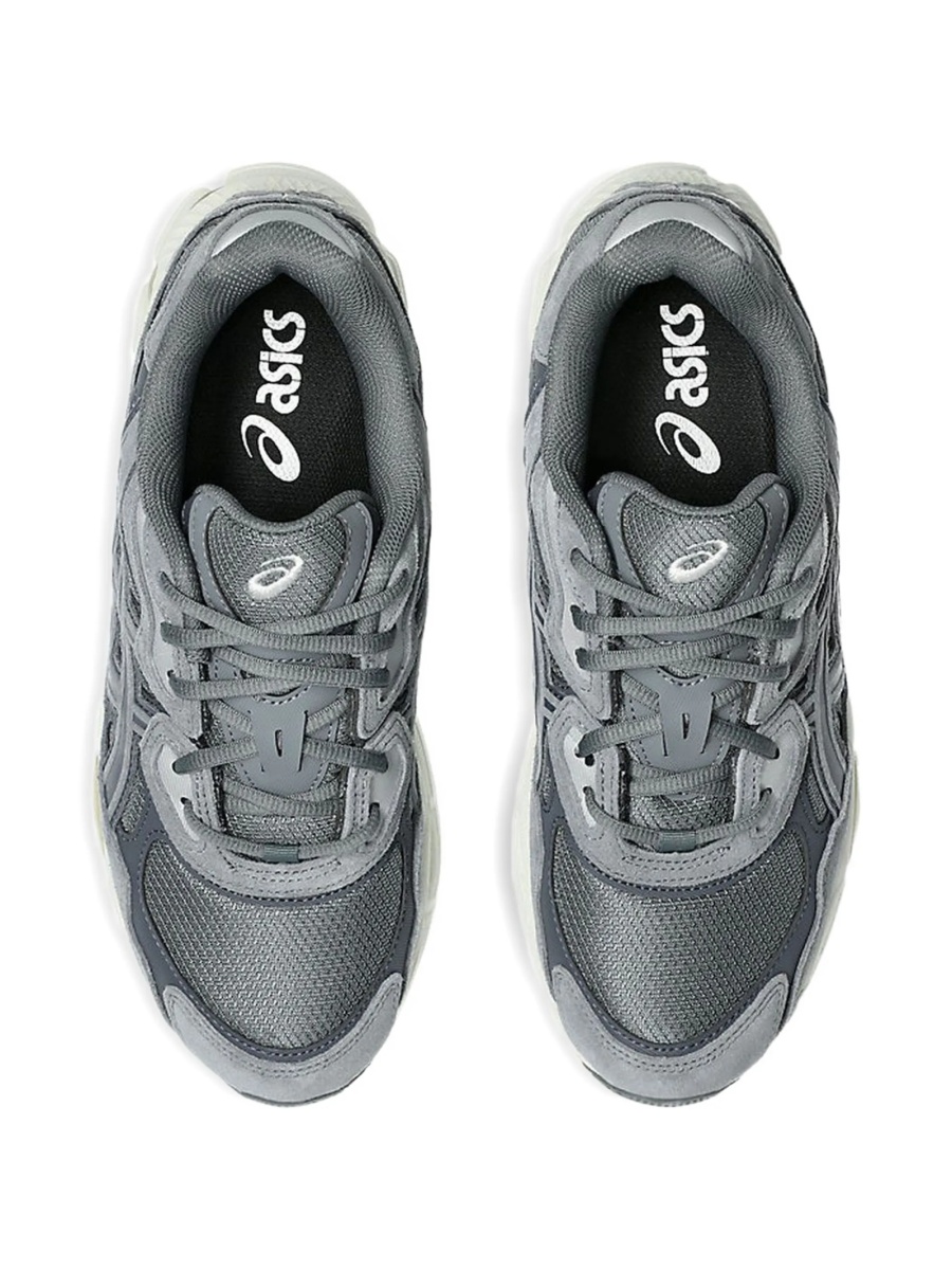 Sneakers ASICS gri din piele si material textil - Img 5