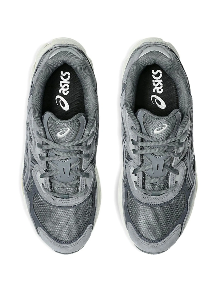 Sneakers ASICS gri din piele si material textil - Img 5
