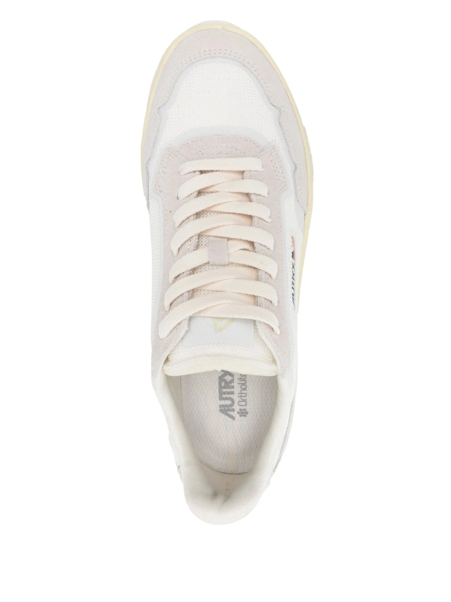 Sneakers AUTRY albi din material textil si piele intoarsa - Img 7