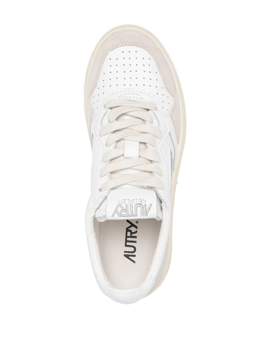 Sneakers AUTRY albi din nylon si piele intoarsa - Img 4