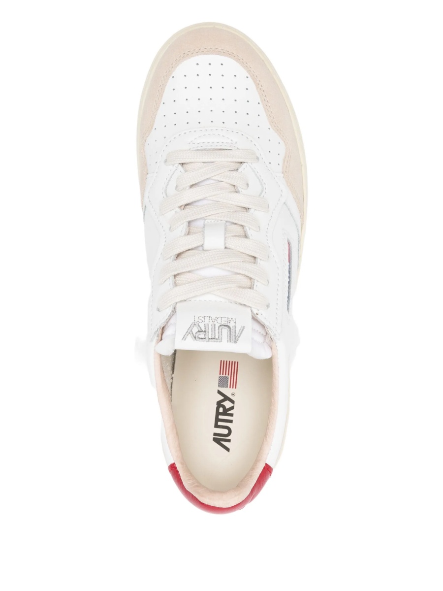 Sneakers AUTRY albi din piele intoarsa si piele - Img 4
