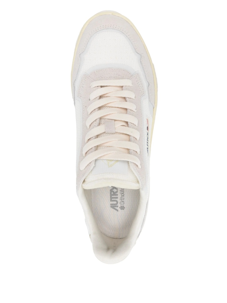 Sneakers AUTRY albi din piele si material textil - Img 7