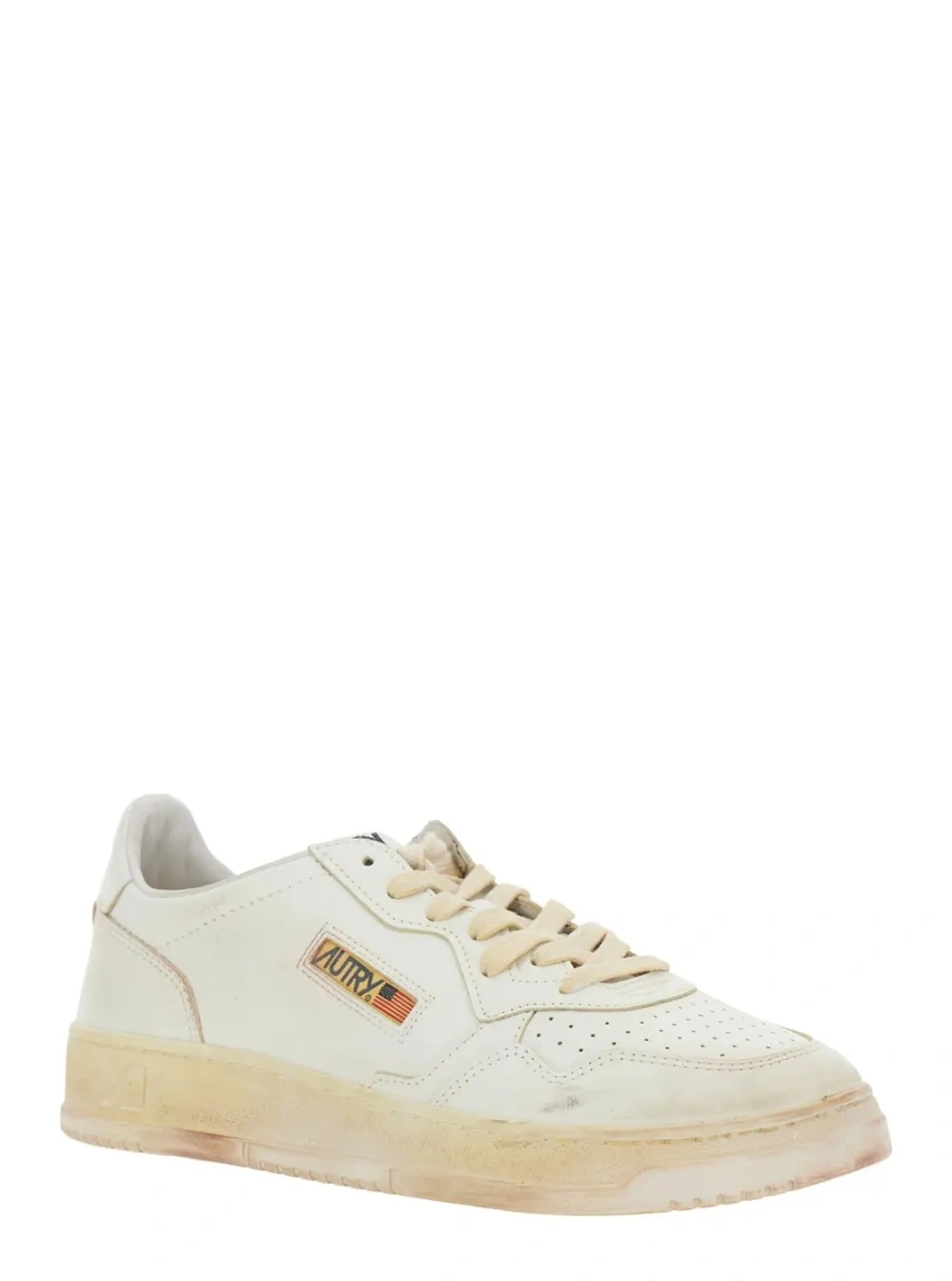 Sneakers AUTRY albi din piele si piele intoarsa 'Medalist' - Img 2