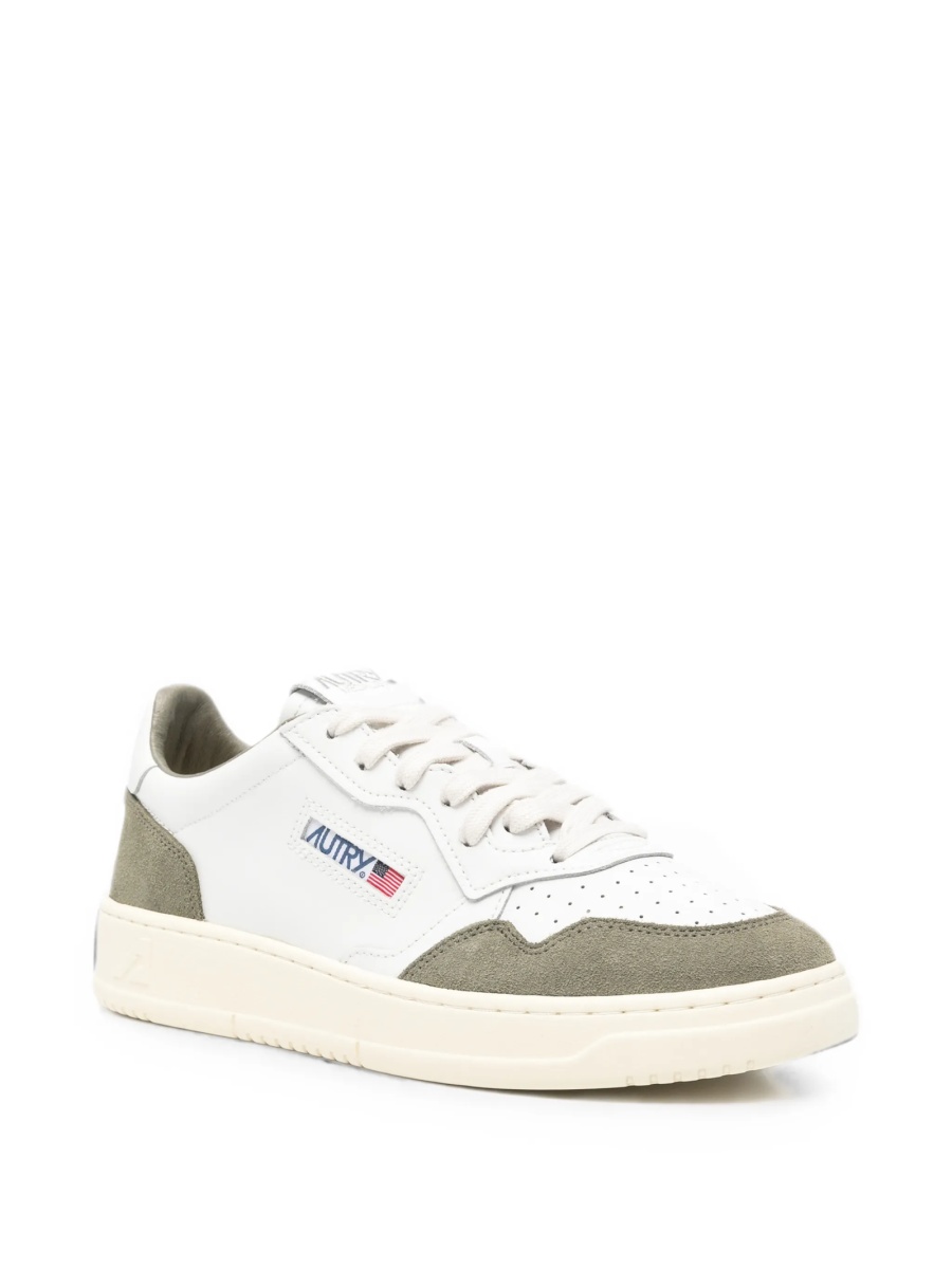 Sneakers AUTRY albi din piele si piele intoarsa - Img 2