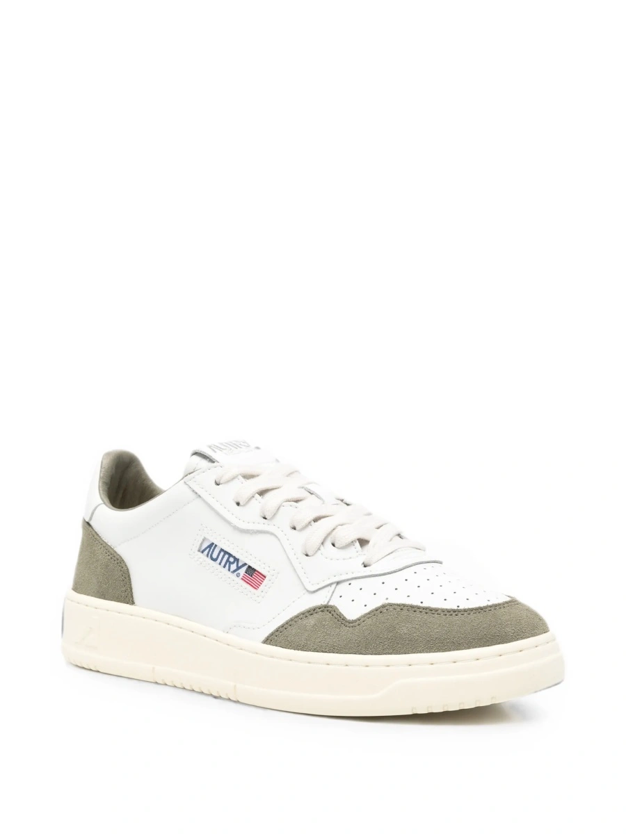 Sneakers AUTRY albi din piele si piele intoarsa - Img 2