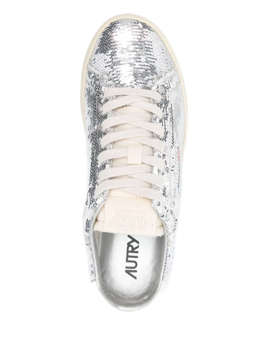 Sneakers AUTRY argintii din polyester si nylon - Img 4