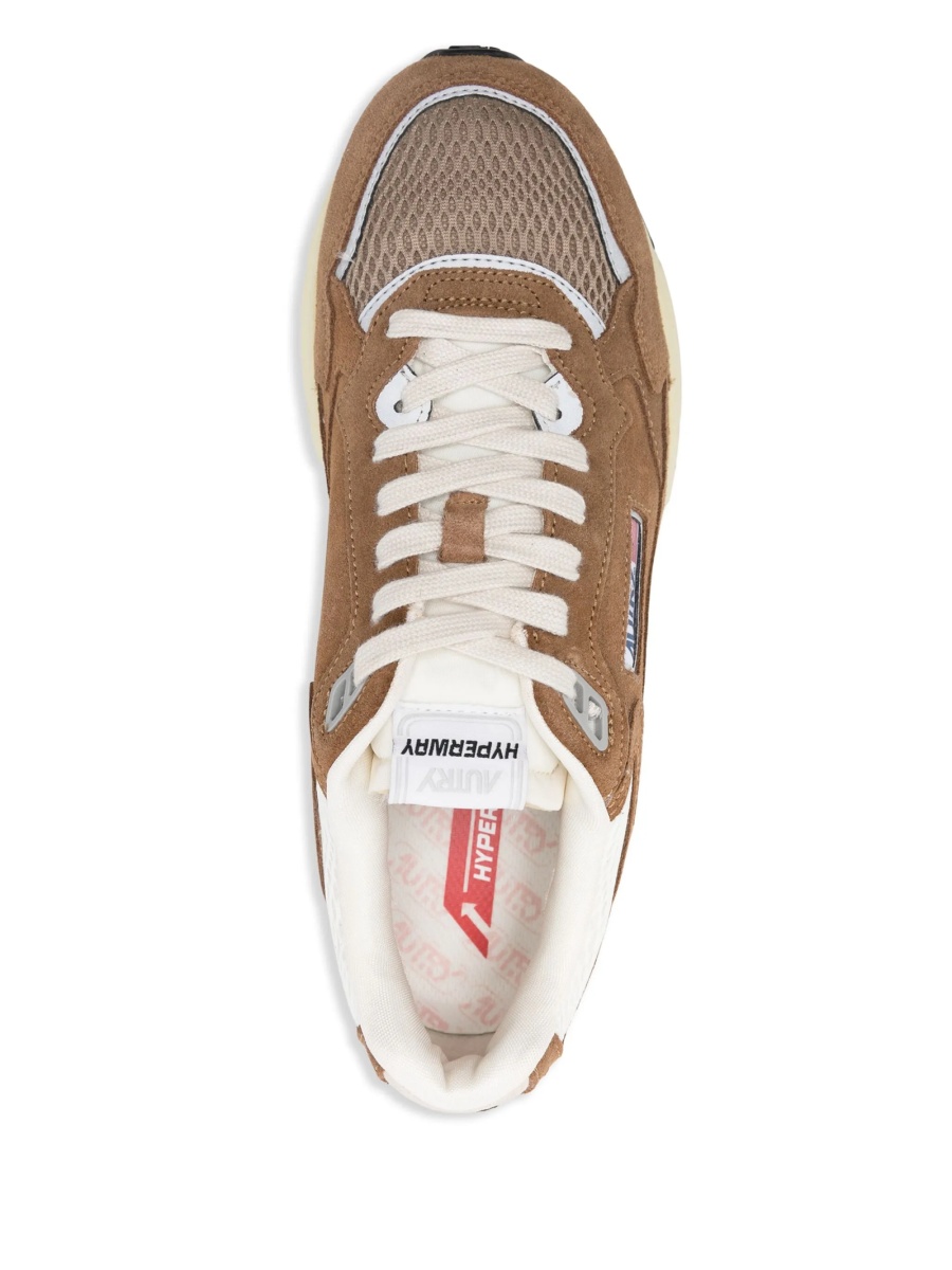 Sneakers AUTRY maro din material textil si piele intoarsa - Img 4