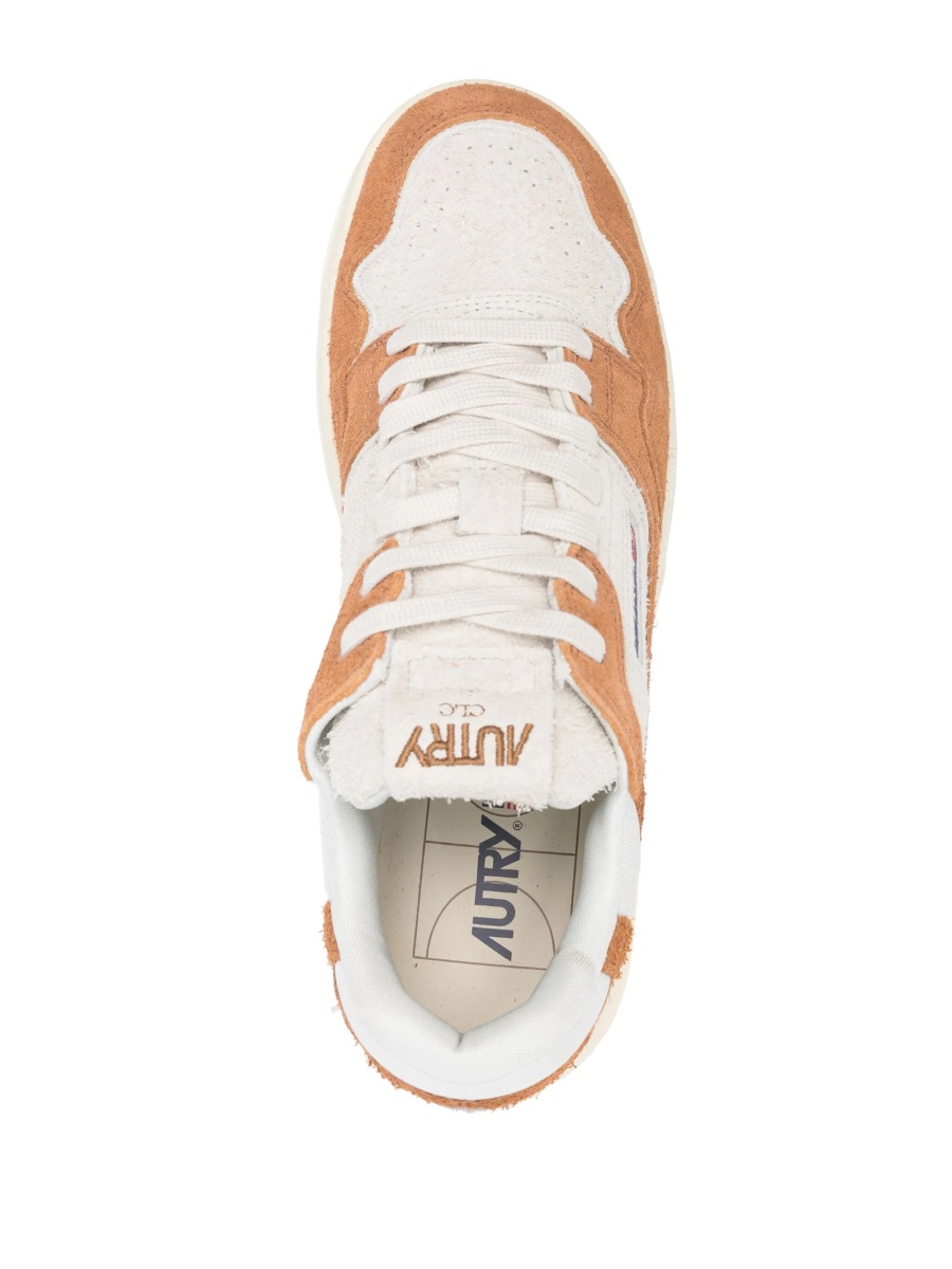Sneakers AUTRY maro din material textil si piele intoarsa - Img 4