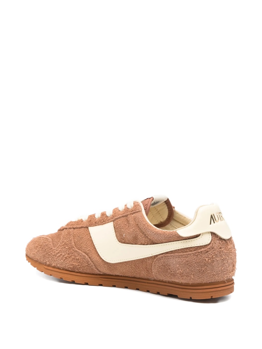 Sneakers AUTRY maro din material textil si piele - Img 3
