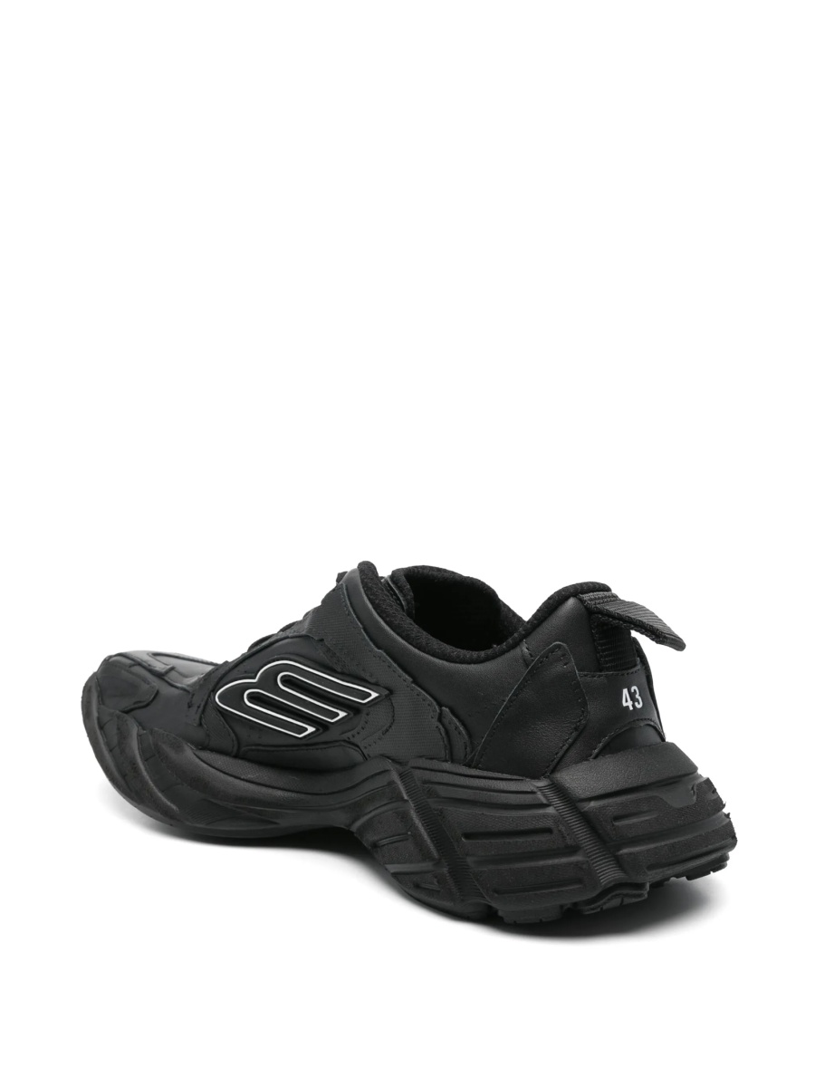 Sneakers Balenciaga negri din material textil si piele - Img 3
