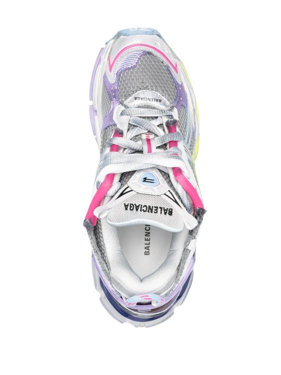 Sneakers Balenciaga Runner gri din material textil si cauciuc - Img 4