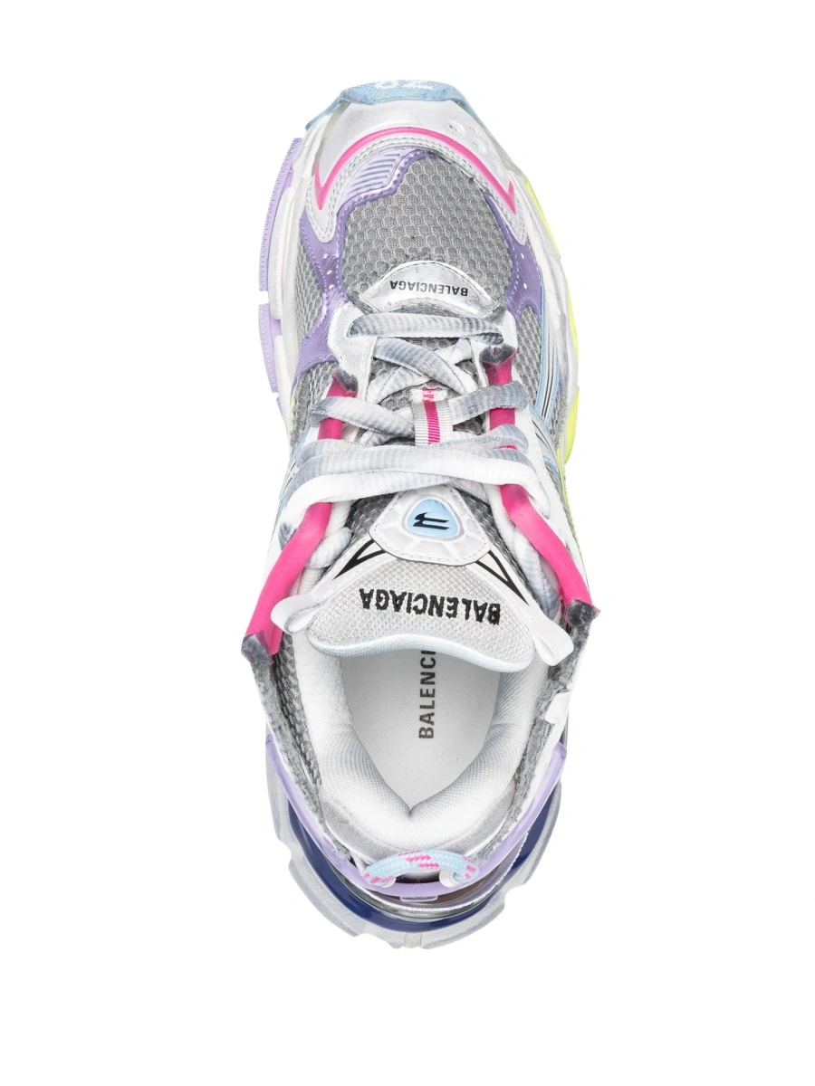 Sneakers Balenciaga Runner gri din material textil si cauciuc - Img 4