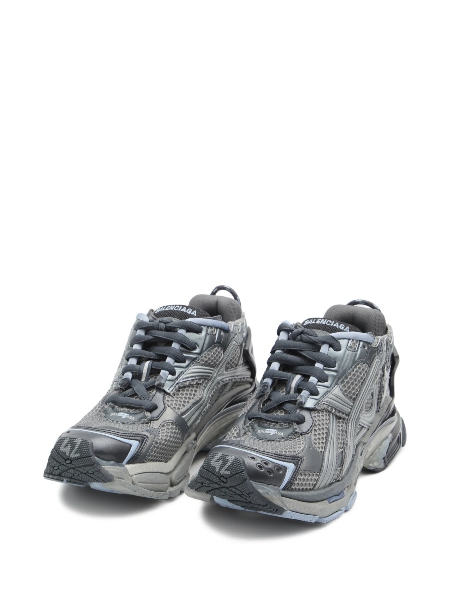 Sneakers Balenciaga Runner gri din polyester si poliuretan - Img 2