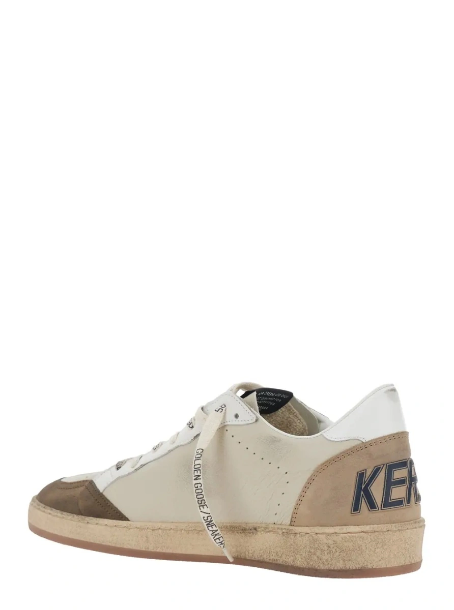 Sneakers 'Ballstar' Beige Low top sneakers with logo patch on the tongue and contrasting heel with logo lettering in suede for men - Img 3