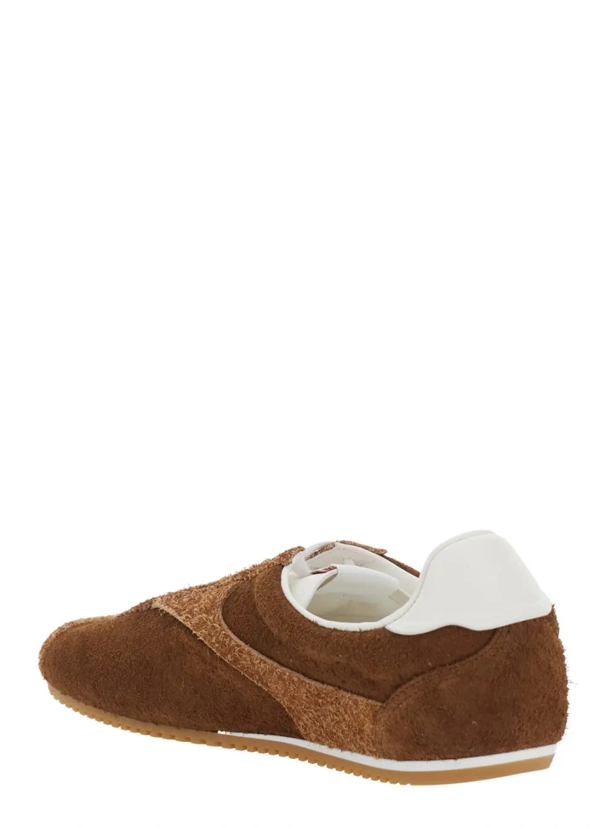 Sneakers Bottega Veneta maro din piele intoarsa - Img 3