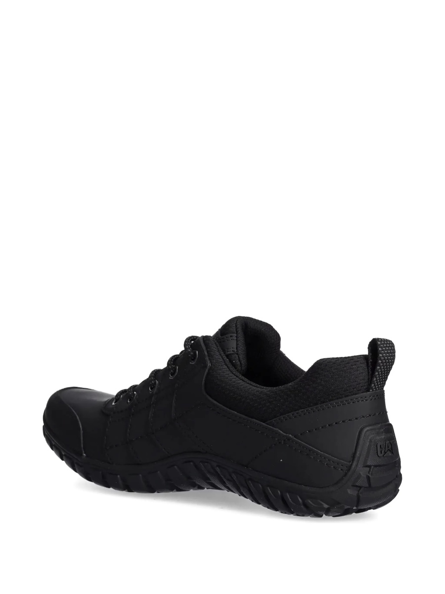 Sneakers Caterpillar negri din piele si material textil - Img 3