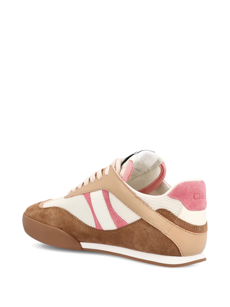 Sneakers Chloe neutri din piele si polyester - Img 4