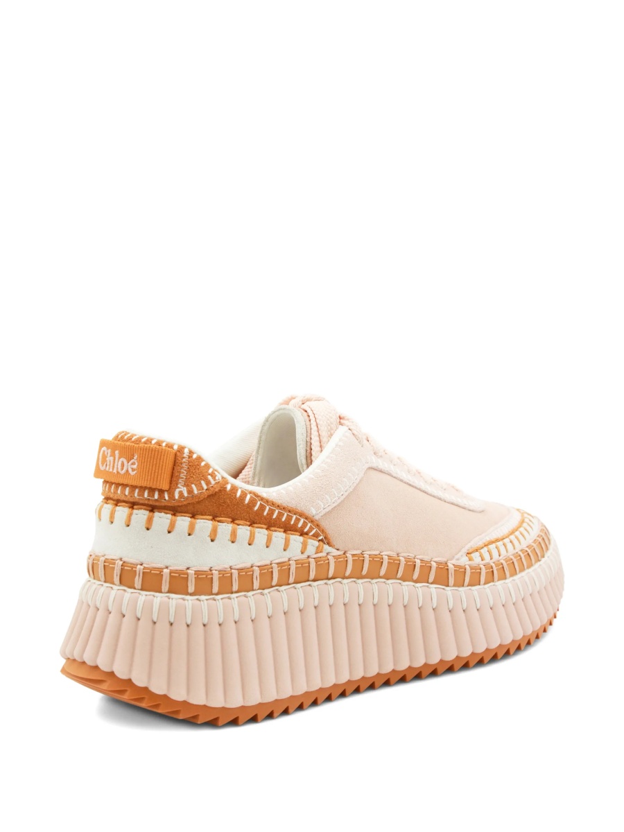 Sneakers Chloe roz din piele - Img 3