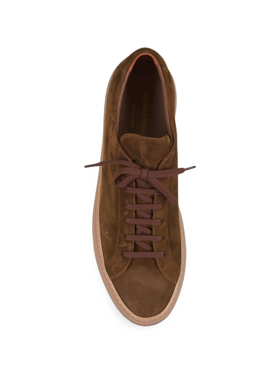 Sneakers Common Projects achilles maro din piele intoarsa - Img 3