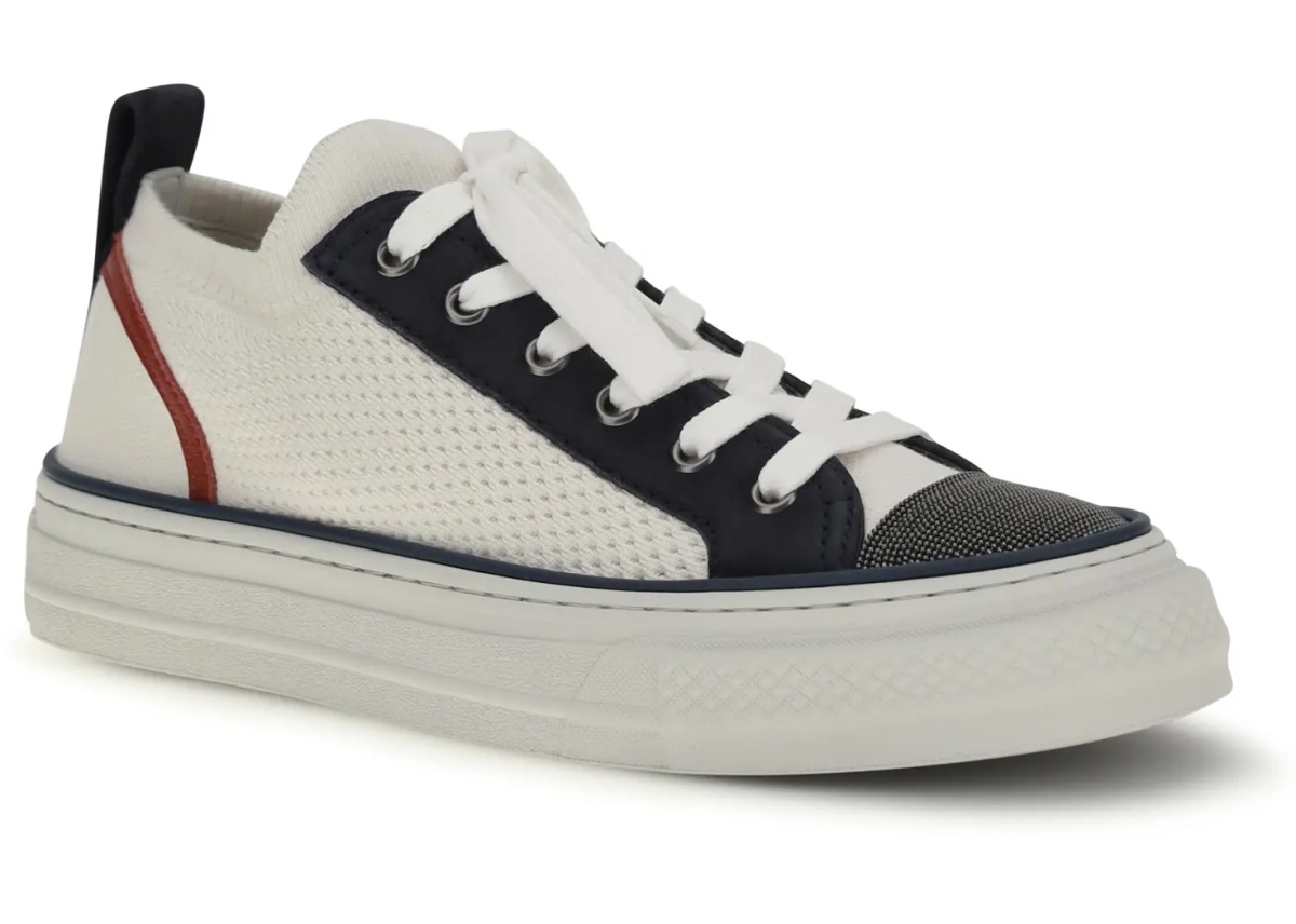 Sneakers Cotton knit and suede Sneakers with Precious Toe - Img 2