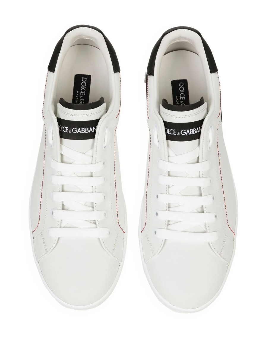 Sneakers Dolce &amp; Gabbana albi din piele - Img 4