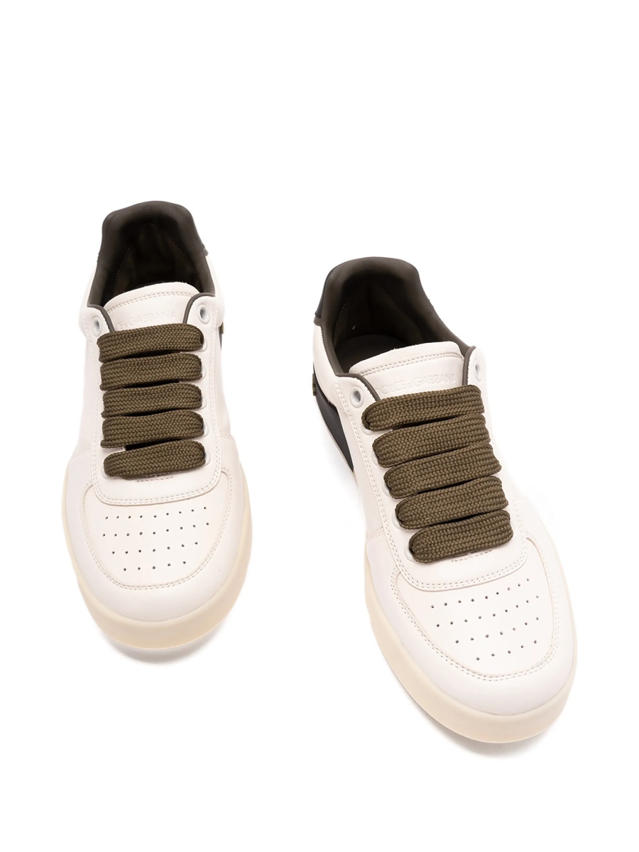 Sneakers Dolce &amp; Gabbana albi din piele - Img 5