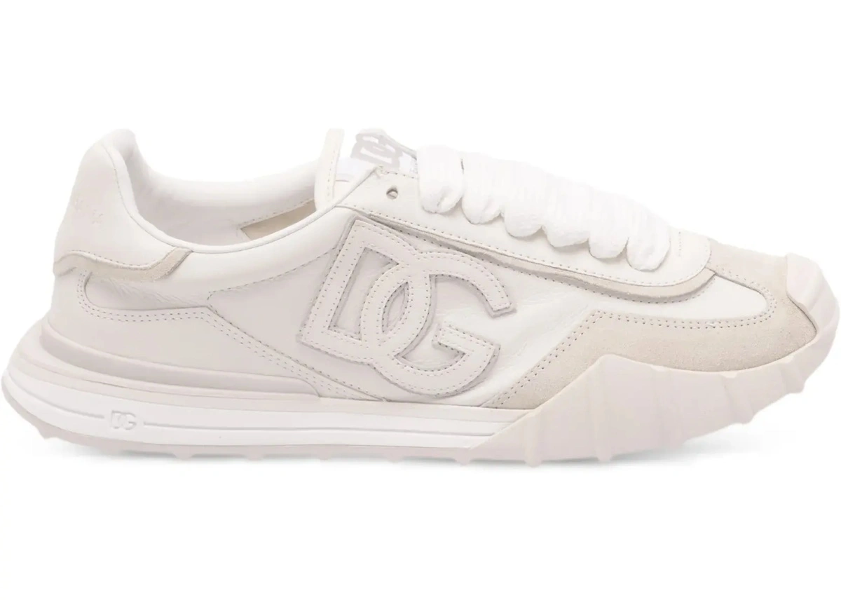 Sneakers Dolce &amp; Gabbana albi din textil si piele - Img 9