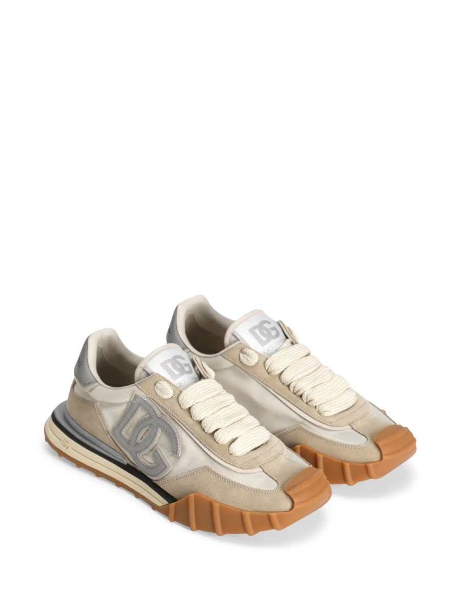Sneakers Dolce &amp; Gabbana DG Logo albi din poliamida si piele - Img 2