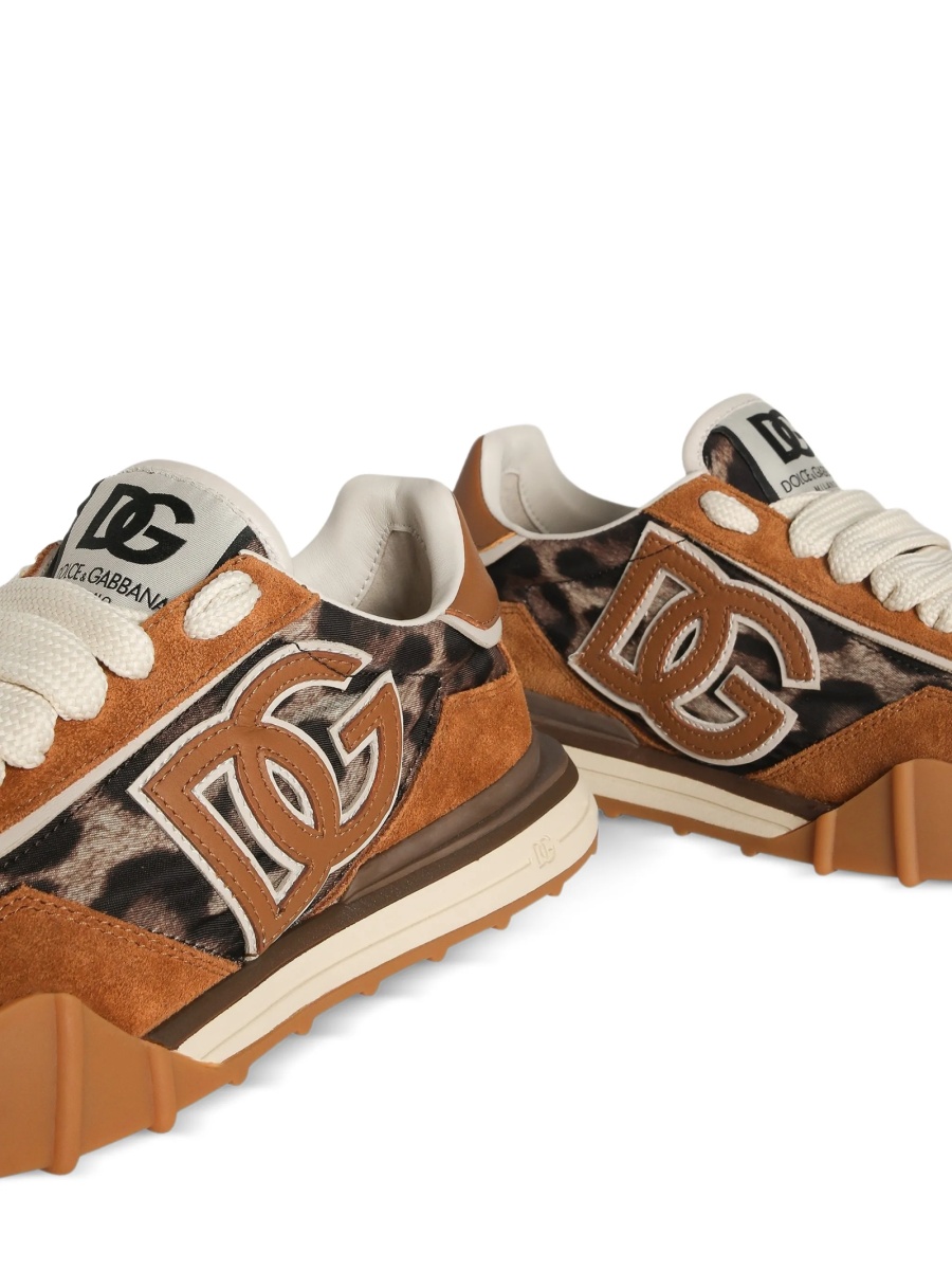 Sneakers Dolce &amp; Gabbana maro din poliamida si piele - Img 4