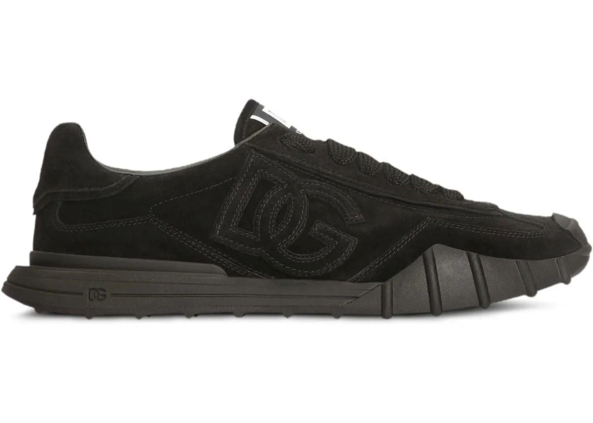 Sneakers Dolce &amp; Gabbana negri din piele intoarsa - Img 7