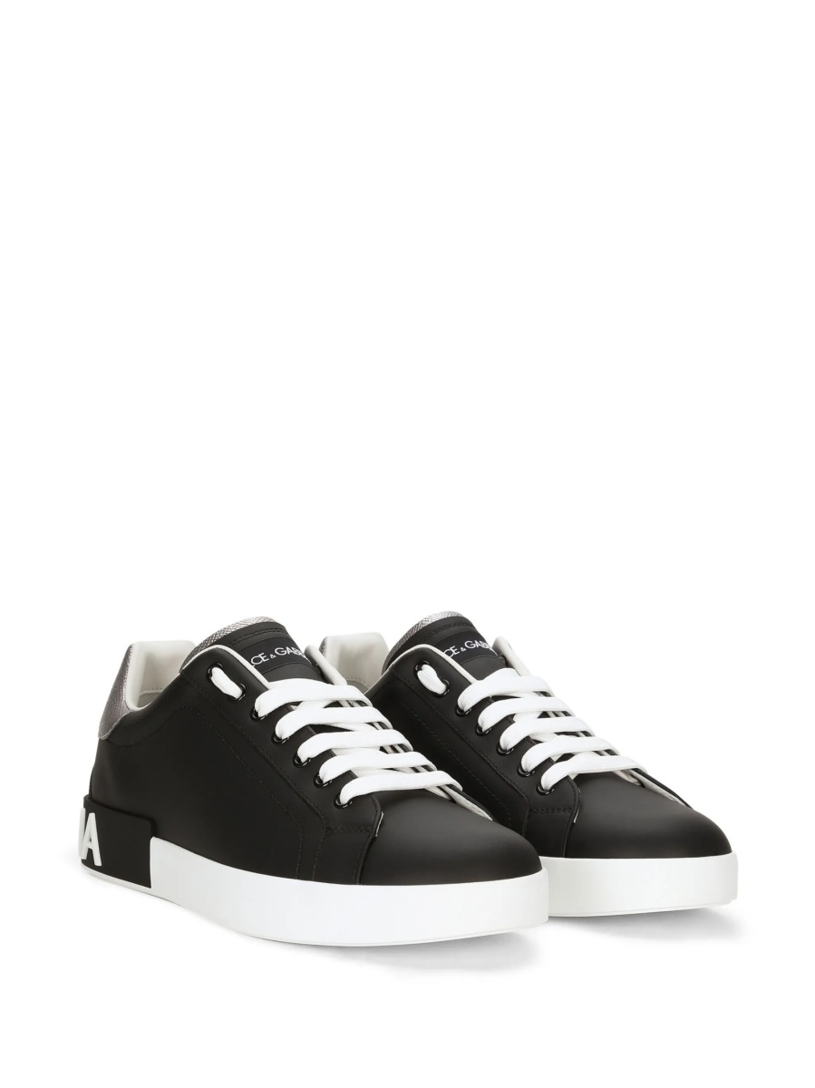 Sneakers Dolce &amp; Gabbana negri din piele - Img 2