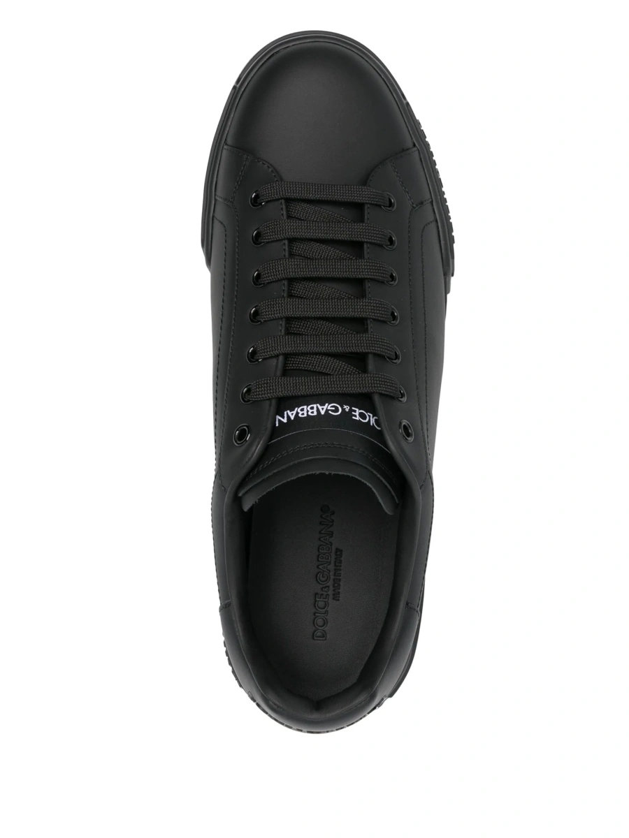 Sneakers Dolce &amp; Gabbana negri din piele - Img 4