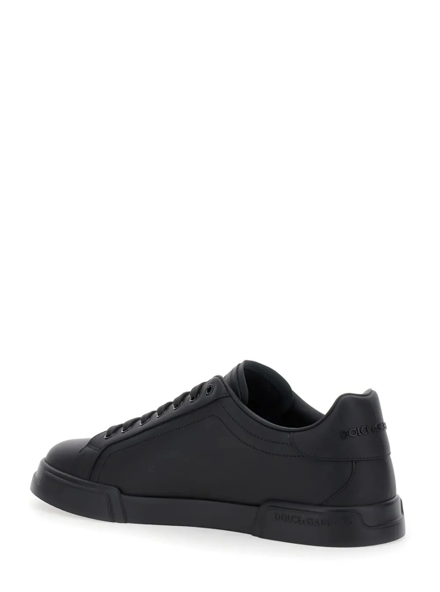 Sneakers Dolce &amp; Gabbana 'Portofino' negri din piele 'Portofino Light' - Img 3