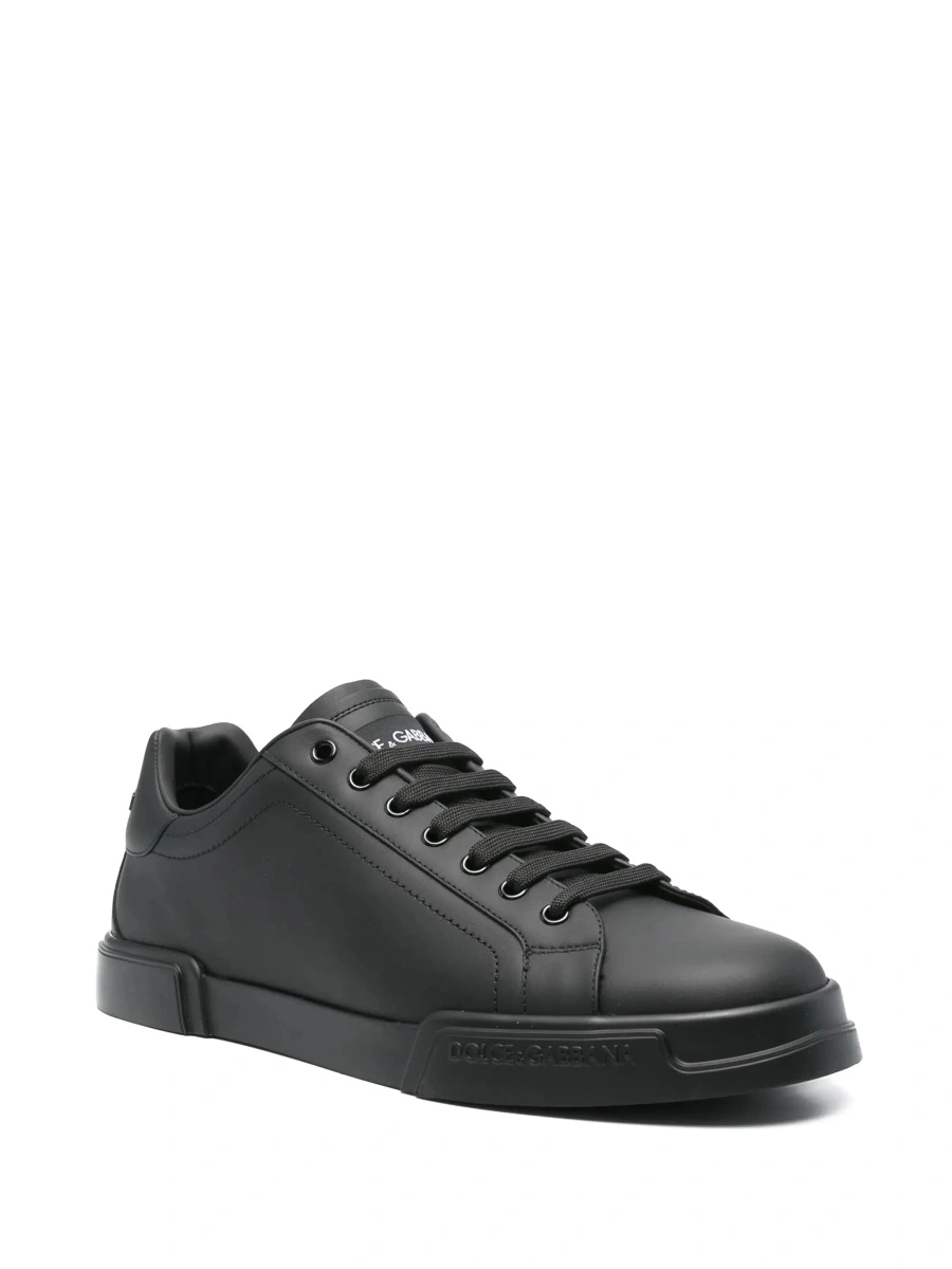 Sneakers Dolce &amp; Gabbana 'Portofino' negri din piele 'Portofino Light' - Img 5