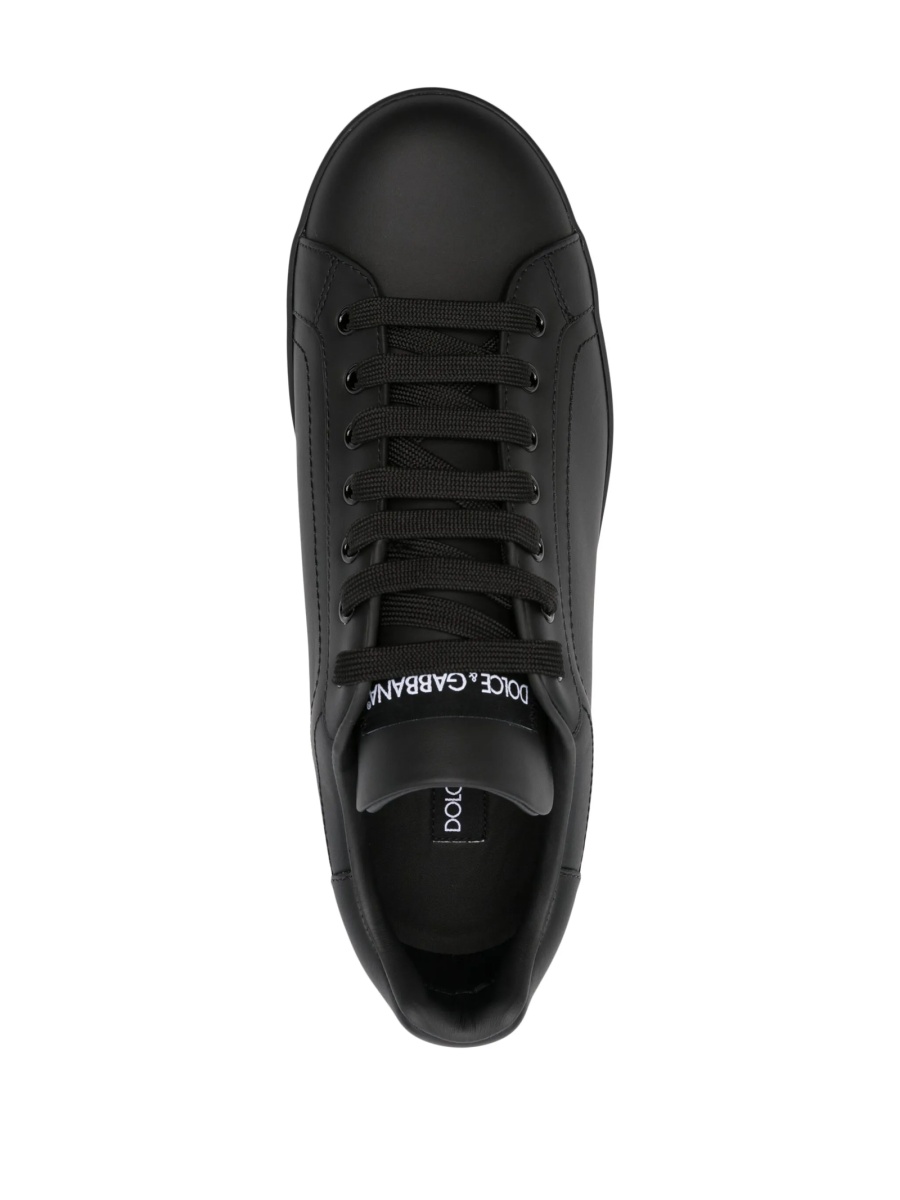 Sneakers Dolce &amp; Gabbana Portofino negri din piele - Img 4