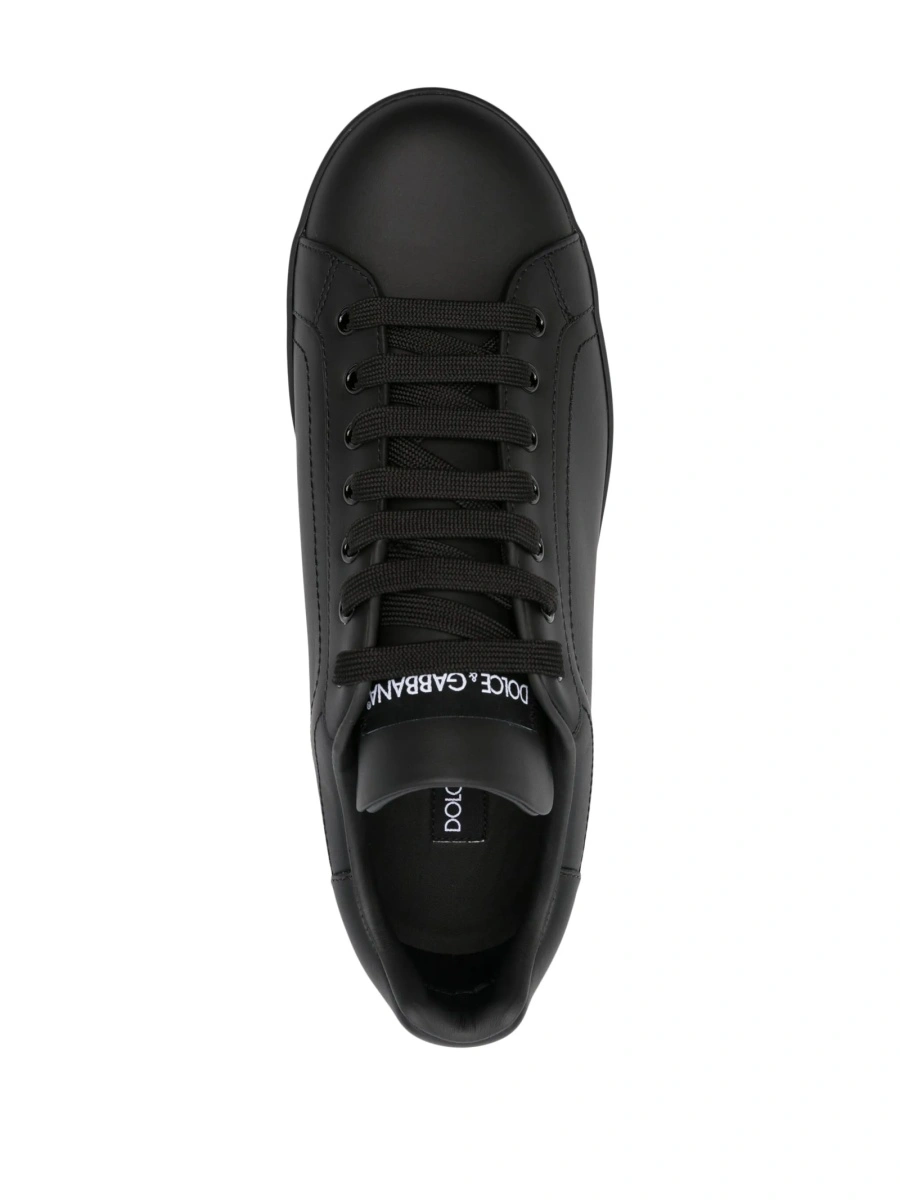 Sneakers Dolce &amp; Gabbana Portofino negri din piele - Img 4