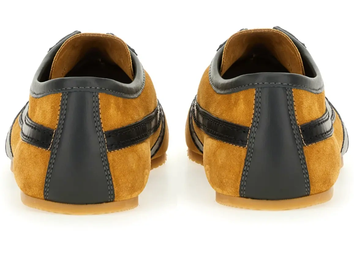 Sneakers Dries Van Noten multicolor din piele intoarsa - Img 4