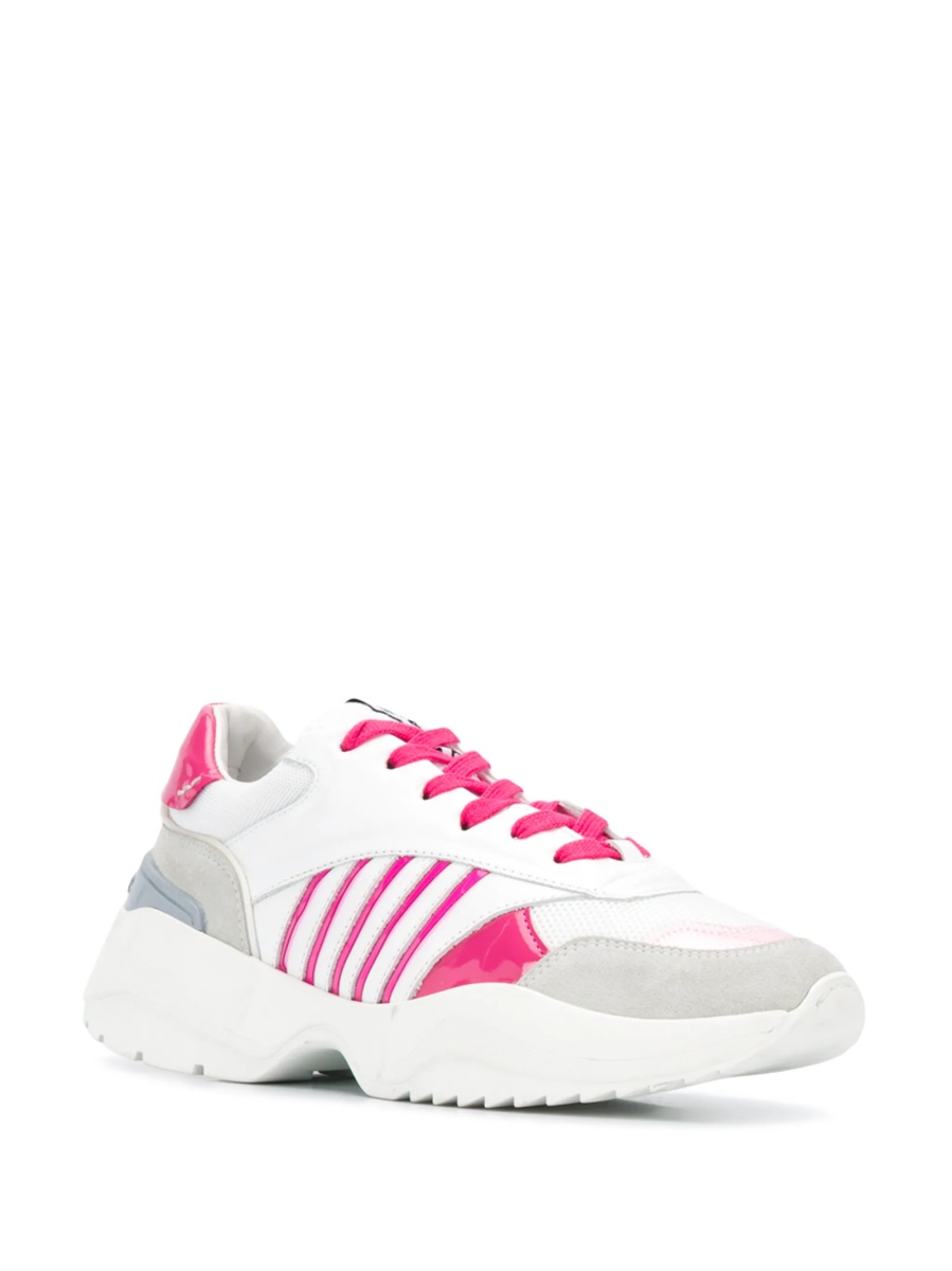 Sneakers DSQUARED2 albi din piele - Img 2