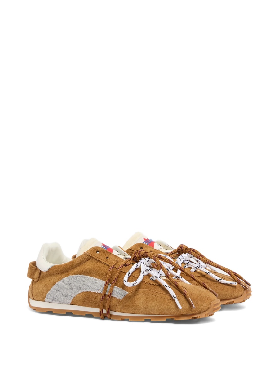 Sneakers DSQUARED2 maro din piele intoarsa si piele - Img 2