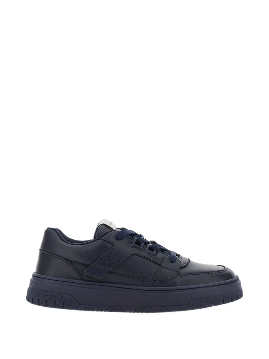 Sneakers EMPORIO ARMANI KIDS albastri din piele - Img 5