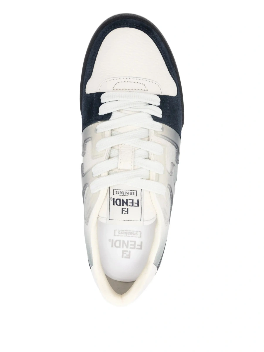 Sneakers Fendi albastri din piele intoarsa - Img 7