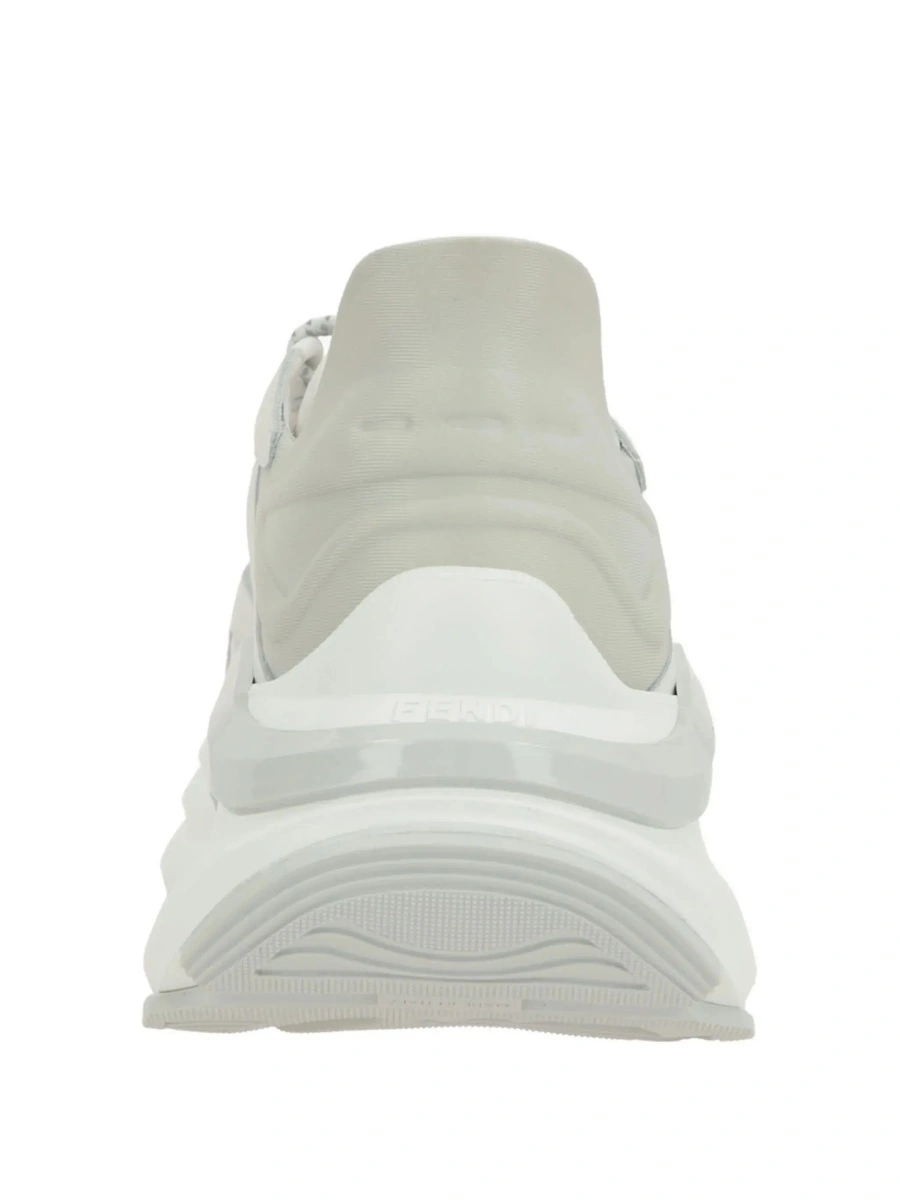 Sneakers Fendi albi din mesh si piele - Img 6