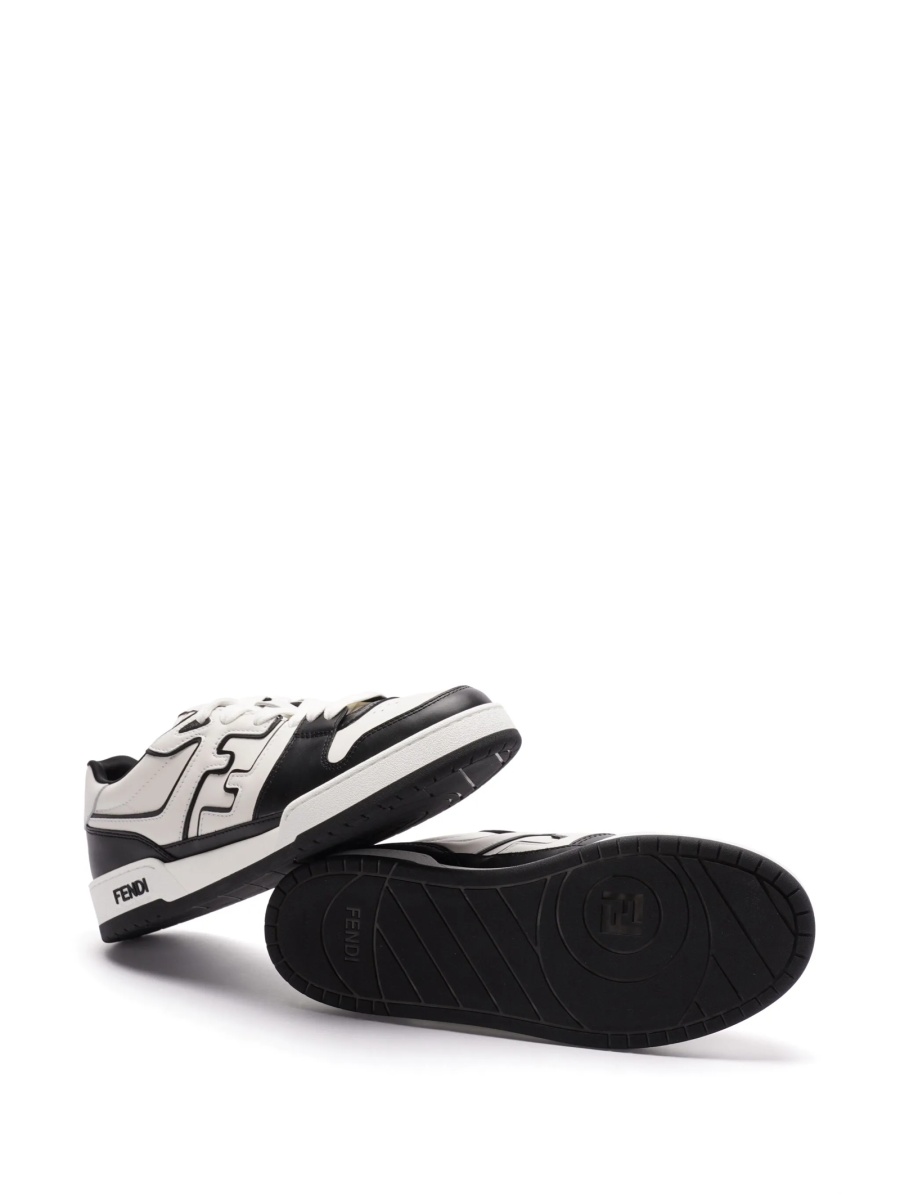 Sneakers Fendi albi din piele - Img 4