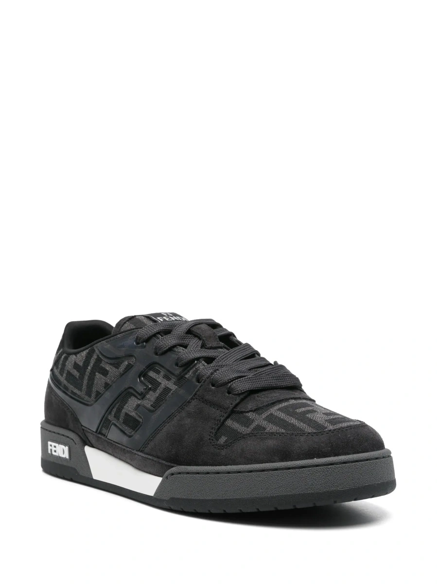 Sneakers Fendi gri din piele 'Match' - Img 5
