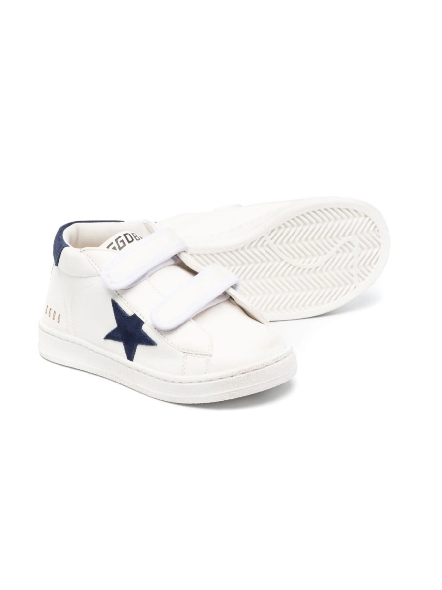 Sneakers Golden Goose albi din piele - Img 2