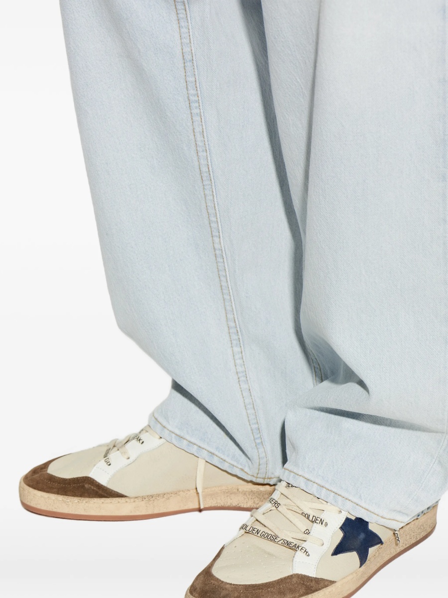 Sneakers Golden Goose ball star neutri din piele - Img 5