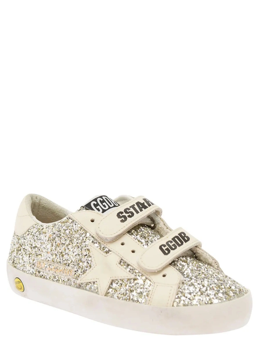 Sneakers GOLDEN GOOSE KIDS albi din tesatura tehnica - Img 2